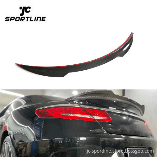 W217 C217 Carbon Fiber Duckbill Spoiler Wing for Mercedes-Benz S500/S550/S560/S63 AMG/S65 AMG (2014-2020) Coupe-2 Door